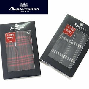 新品 定価6,160円 アクアスキュータム 日本製 ネル生地 トランクス 2点セット Mサイズ 【K23995】 Aquascutum LONDON メンズ パンツ 箱付き