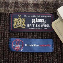 新品 2.4万 gim ジム 日本製 シェットランド ウール チェック ツイード ベスト M 茶 【I54815】 British Wool ジレ 秋冬 メンズ ニット_画像10