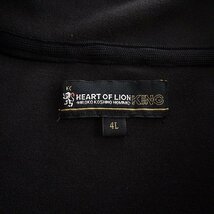 新品 HEART OF LION ヒロココシノオム ブロックフリース ジャケット 4L 黒 薄灰 【I42867】 洗濯可 ブルゾン メンズ 大きいサイズ_画像9