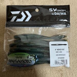 ダイワ (DAIWA) バス ワーム ゲーリーネコファット 4g GREENPUMPKIN BLUE 363 ルアー