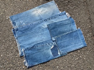 当時物　ヴィンテージ　リーバイス　501E 66 裾ハギレ6枚セット　LEVIS　501XX 506XX 70505 リペア資材