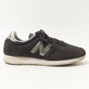 New Balance ニューバランス B レトロ ランニングシューズ 細め スエード メタリック WL720 CA1 23.5cm 天然皮革 合成繊維 ブラック 黒