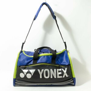 新品 タグ付き 未使用 YONEX ヨネックス ボストンバッグ ストラップ付き ポリエステル+PVC スポーツ 大容量 ブルー 青系 ユニセックス