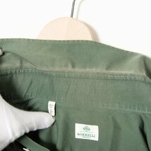 LUIGI BORRELLI ルイジボレッリ ワイドカラー 長袖シャツ イタリア製 グリーン 緑 メンズ 紳士 男性 17/43 古着 大人 シンプル 無地_画像5