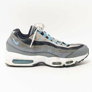 【1円スタート】NIKE AIR MAX 95 ナイキ エア マックス 95 DM0011-003 ローカットスニーカー 靴 グレーxライトブルー 天然皮革 27.5cm