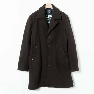 【1円スタート】G-STAR RAW ジースターロゥ PALETOT JKT コート アウター ウール70％ カジュアル ミリタリー 茶色 ブラウン 無地 メンズ