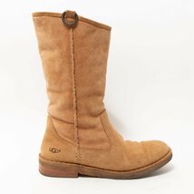 【1円スタート】UGG アグ 1008705 ダフネ ムートンブーツ ミドルブーツ 24cm キャメル スエード レディース カジュアル 秋冬 防寒 靴_画像1