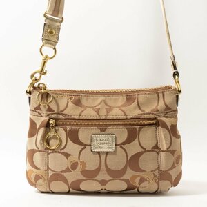 COACH コーチ ショルダーバッグ ブラウン 茶系 グレージュ シグネチャー レディース 斜め掛け きれいめ カジュアル bag カバン バッグ 鞄