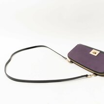 【1円スタート】FURLA フルラ イタリア製 レザー ミニショルダーバッグ 鞄 斜めがけ ファッション小物 本革 パープル ブラック グレージュ_画像6