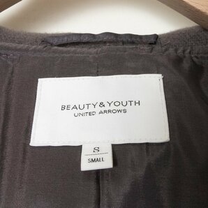 BEAUTY＆YOUTH UNITED ARROWS ユナイテッドアローズ ダッフルコート フーディ 無地 アウター S ウール チャコールグレー カジュアル 秋冬の画像2