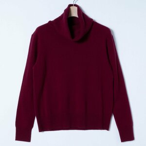 UNIQLO ユニクロ レディース 女性 婦人 カシミヤタートルネックセーター カシミアニット 長袖 Mサイズ パープル 紫 シンプル 無地 冬 防寒