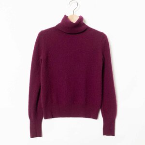 UNIQLO ユニクロ カシミヤタートルネックセーター ニット 長袖 無地 トップス Sサイズ カシミヤ100% パープル 紫 シンプル カジュアル 秋冬