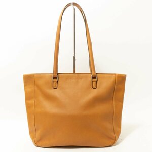 【1円スタート】JIL SANDER ジルサンダー レザーバッグ トートバッグ 肩掛け キャメル シルバー金具 無地 ファスナー開閉 レザー 鞄