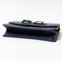 【1円スタート】良品 TED BAKER テッドベーカー 2way ミニハンドバッグ ショルダーバッグ ネイビーブルー ピンクゴールド レザー リボン_画像5