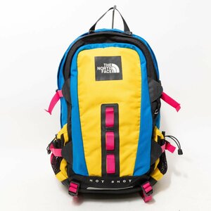 【1円スタート】THE NORTH FACE ザ・ノース・フェイス NM07000 HOT SHOT リュックサック デイパック 合成繊維 イエロー ブルー アウトドア