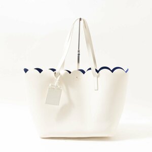 kate spade トートバッグ ケイトスペード オフホワイト シンプル フェミニン マチ 肩掛け ミラーチャーム 大容量 鞄 bag 婦人 レディース