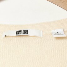 UNIQLO ユニクロ 深Vネックカシミヤセーター ニット 長袖 無地 トップス L カシミヤ100% ホワイト 白 綺麗め カジュアル シンプル 秋冬_画像2