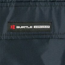 BURTLE バートル サイズS 中綿 ジャケット ジップアップ スタンドカラー 紺/ネイビー ポリエステル PUコーティング メンズ 秋冬 作業着_画像6