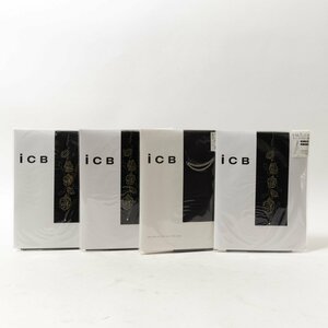 未使用タグ付き ICB アイシービー ストッキング 4点セット ブラック 30デニール相当 ブラック ダークグレー L～LLサイズ レディース