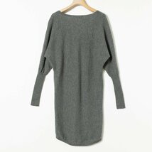 COMPTOIR DES COTONNIERS コントワーデコトニエ カシミア ニットワンピース Vネックワンピース グレー S/SX 薄手 無地 シンプル キレイめ_画像6