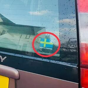 ボルボ スウェーデン 国旗 ステッカー 転写式 / rデザイン ポールスター t4 v50 v40 v60 v70 v90 xc40 xc60 xc70 xc90 240 850 940の画像1