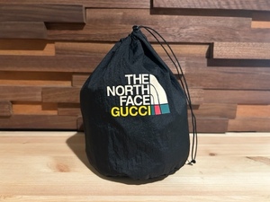 ♪送料無料★GUCCI × THE NORTH FACE★巾着★グッチ × ノースフェイス★バッグ★希少 / 非売品★黒 ①★検索 パーカー レギンス adidas♪