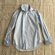 GINO MASI 手縫いドレスシャツ　サイズ40 イタリア製　長袖シャツ ライトブルー_画像1