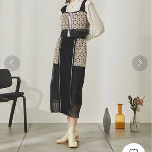パネルジャガードニットスカート 新品