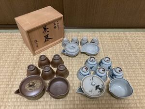 備前焼など宝瓶付き煎茶器3セット　煎茶 宝瓶 煎茶道具