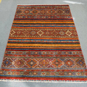 200×149cｍ【アフガニスタン手織り絨毯】ガズニーウール ペルシャ絨毯