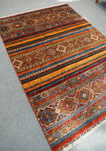 200×149cｍ【アフガニスタン手織り絨毯】ガズニーウール ペルシャ絨毯_画像9