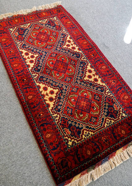 107×56cm アフガニスタン手織り絨毯 Fine カールモハメディ ペルシャ絨毯