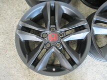 【オデッセー　ヴェゼル】17X7.0J+55　5/114.3　HONDA純正　　【マッドブラック塗装】赤HONDAロゴ　売切特価_画像3