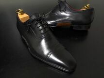 美品 マグナーニ 40 Magnanni オパンケ製法 ストレートチップ ドレスシューズ 黒 8122_画像1