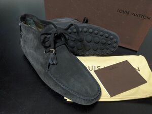 極美品 試し履き程度 ヴィトン 6 LOUIS VUITTON ♯ND0150 ２アイレット チロリアン ドライビング シューズ 箱付 8097