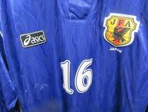アシックス　SAMURAI BLUE サッカー日本代表　1998フランスワールドカップ　超貴重！選手実使用長袖ユニフォーム（上）_画像2