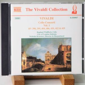 【NAXOS 美品】VIVALDI　CELLO CONCERTI VOL. 1　RAPHAEL WALLFISCH　CITY OF LONDON SINGONIA　NICHOLAS KRAEMER