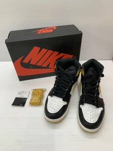 153-Ky12907-100s NIKE AIR JORDAN 1 RETRO HIGH OG YELLOW OCHRE ナイキ エアジョーダン1 レトロ ハイ OG 555088-109 26cm