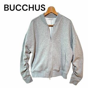 バッカス　ジップアップ スウェット BUCCHUS グレー　トレーナー 古着