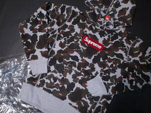 新品 Supreme Box Logo Hooded Sweatshirt グレー CAMO S ボックスロゴ フーデッド スウェット プルオーバー パーカー シュプリーム 