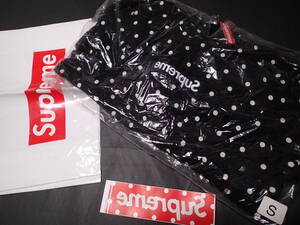 新品未使用 タグ付き レア!!　Supreme COMME des GARCONS Polka dot Box Logo S BLK シュプリーム コムデギャルソン ドット ミラー