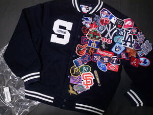 新品未使用 タグ付き レア!!　Supreme × NEW ERA MLB VARSITY JACKET NAVY S シュプリーム コムデギャルソン ドット ミラー