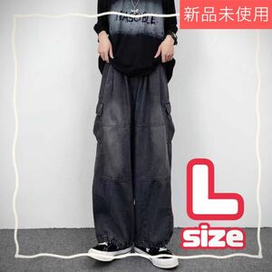 デニム　パンツ　メンズ　ジーパン　ワイドパンツ　シンプル　おしゃれ　レディース