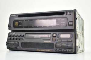 SONY CDX-U77Z CDデッキ + XR-U50z カセットデッキ[ソニー][カーオーディオ][カーステ][旧車][街道レーサー][当時物]29M