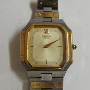 ○T22122580　SEIKO/セイコー　CREDOR　クレドール　14金ベゼル　SS+18KMIDDLE　クオーツ　K14ベゼル　8420-5360　レディース　稼働品