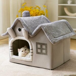 猫 犬 ベッド ペットベッド ふわふわ 暖か もこもこ ペット用品 ペットハウス 滑り止め クッション ☆S/M/Lサイズ選択/1点