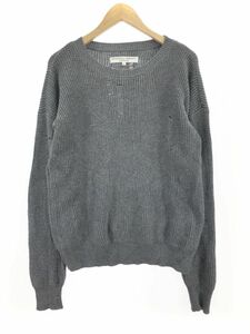 KATHARINE HAMNETT キャサリンハムネット カシミヤ混 ダメージ加工 ニット セーター sizeM/グレー ◇■ ☆ eaa9 レディース