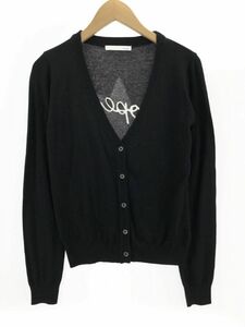 MOUSSY Moussy embroidery entering cardigan sizeF/ black *# * eaa9 lady's 