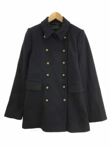 ZARA WOMAN ザラ ウーマン ウール混 コート sizeM/濃紺 ◆■ ☆ eaa9 レディース