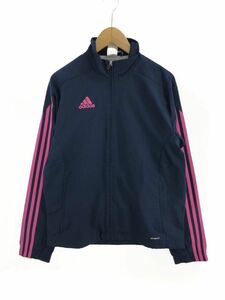 adidas アディダス 袖ライン ブルゾン ジャケット sizeS/紺 ◇■ ☆ eaa9 レディース